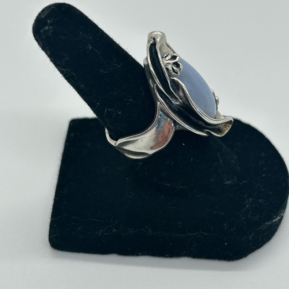 Carolyn Pollack Blue Lace Agate Ring - Picture 3 of 7